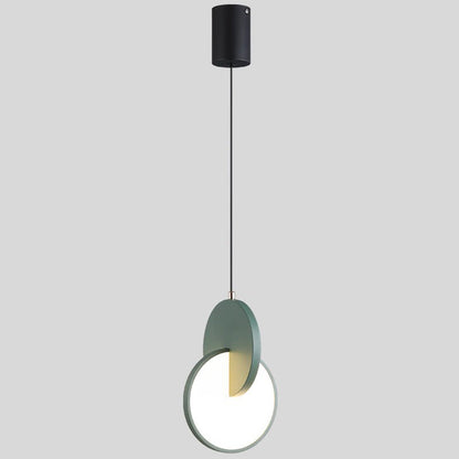 Contemporary Scandinavian Round Iron Acrylic LED Pendant Light For Bedroom