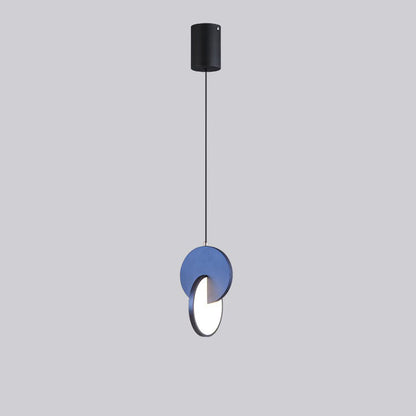 Contemporary Scandinavian Round Iron Acrylic LED Pendant Light For Bedroom