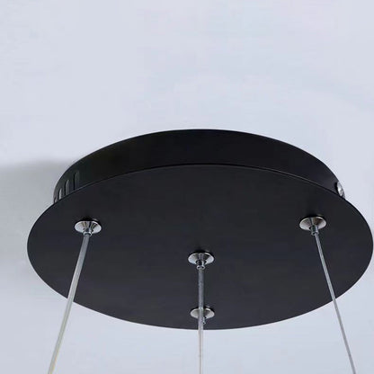 Contemporary Creative Sphere Metal Acrylic Glass LED Pendant Light For Bedroom