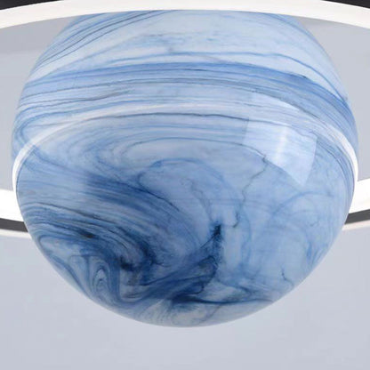 Contemporary Creative Sphere Metal Acrylic Glass LED Pendant Light For Bedroom