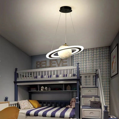 Contemporary Creative Sphere Metal Acrylic Glass LED Pendant Light For Bedroom