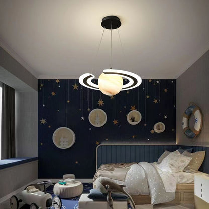 Contemporary Creative Sphere Metal Acrylic Glass LED Pendant Light For Bedroom