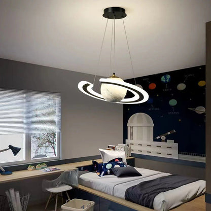 Contemporary Creative Sphere Metal Acrylic Glass LED Pendant Light For Bedroom