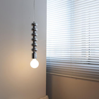 Traditional Vintage Strip Sphere Metal 1-Light Pendant Light For Bedroom