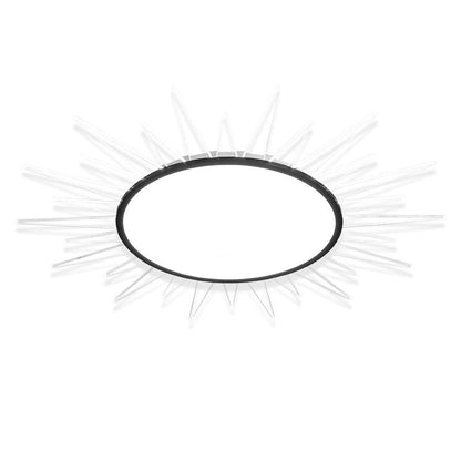 Modern Minimalist Sun Round Aluminum Acrylic LED Flush Mount Ceiling Light For Bedroom