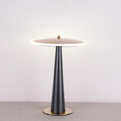 Contemporary Creative UFO Round Aluminum Acrylic LED Table Lamp For Bedroom