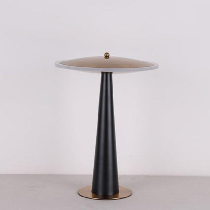 Contemporary Creative UFO Round Aluminum Acrylic LED Table Lamp For Bedroom