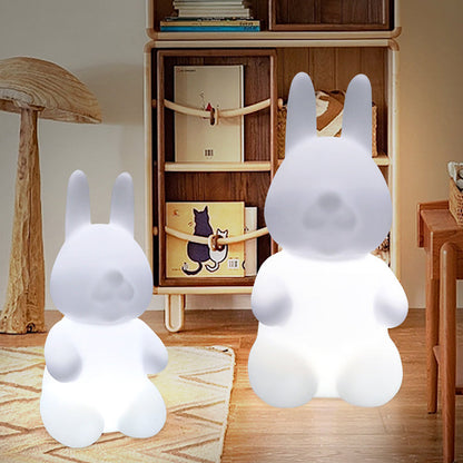 Contemporary Creative Rabbit PE Plastic LED Floor Lamp For Bedroom