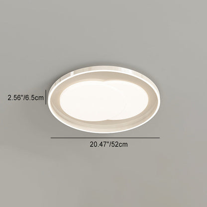 Modern Minimalist Round Iron Acrylic LED Flush-Mount Ceiling Light For Bedroom
