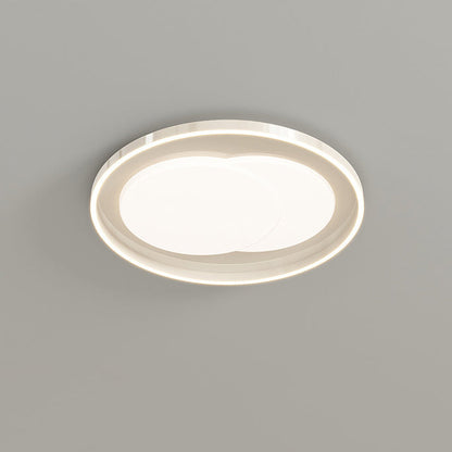 Modern Minimalist Round Iron Acrylic LED Flush-Mount Ceiling Light For Bedroom