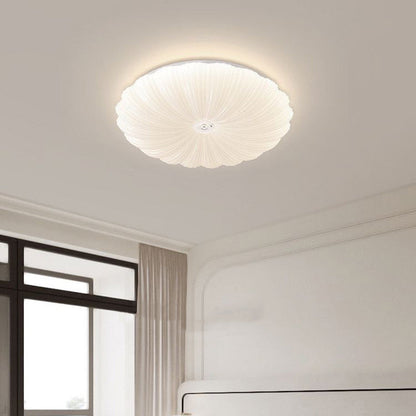 Modern Minimalist Flower Round Iron Acrylic LED Flush Mount Ceiling Light For Bedroom