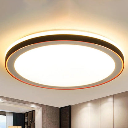 Modern Minimalist Flower Round Iron Acrylic LED Flush Mount Ceiling Light For Bedroom