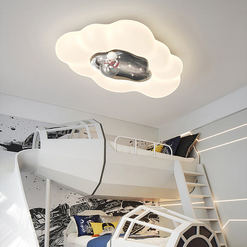 Contemporary Creative Pentagonal Iron Plastic LED Flush Mount Ceiling Light For Bedroom
