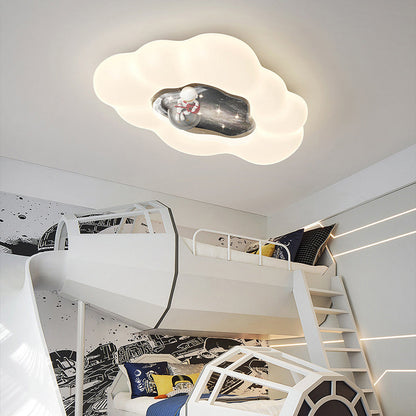 Contemporary Creative Pentagonal Iron Plastic LED Flush Mount Ceiling Light For Bedroom