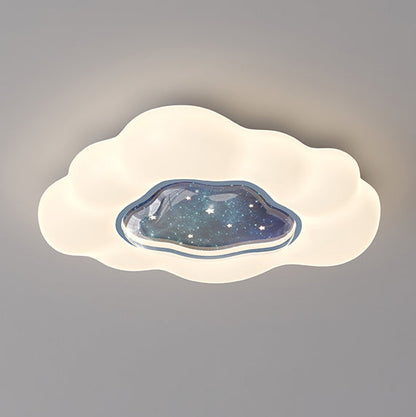 Contemporary Creative Pentagonal Iron Plastic LED Flush Mount Ceiling Light For Bedroom