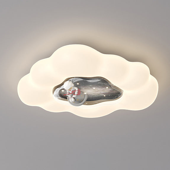 Contemporary Creative Pentagonal Iron Plastic LED Flush Mount Ceiling Light For Bedroom
