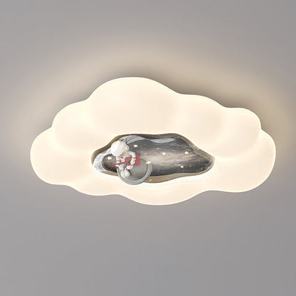 Contemporary Creative Pentagonal Iron Plastic LED Flush Mount Ceiling Light For Bedroom