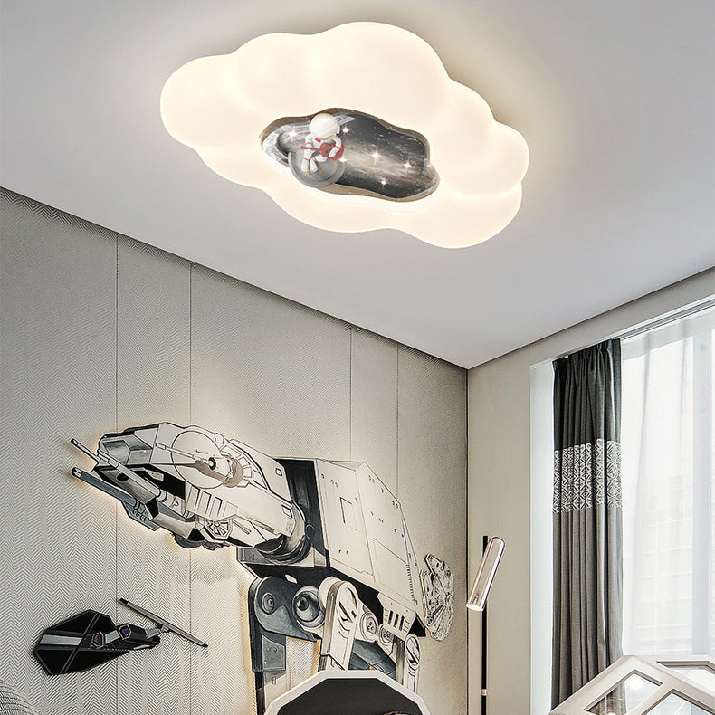 Contemporary Creative Pentagonal Iron Plastic LED Flush Mount Ceiling Light For Bedroom