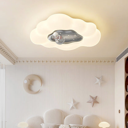Contemporary Creative Pentagonal Iron Plastic LED Flush Mount Ceiling Light For Bedroom