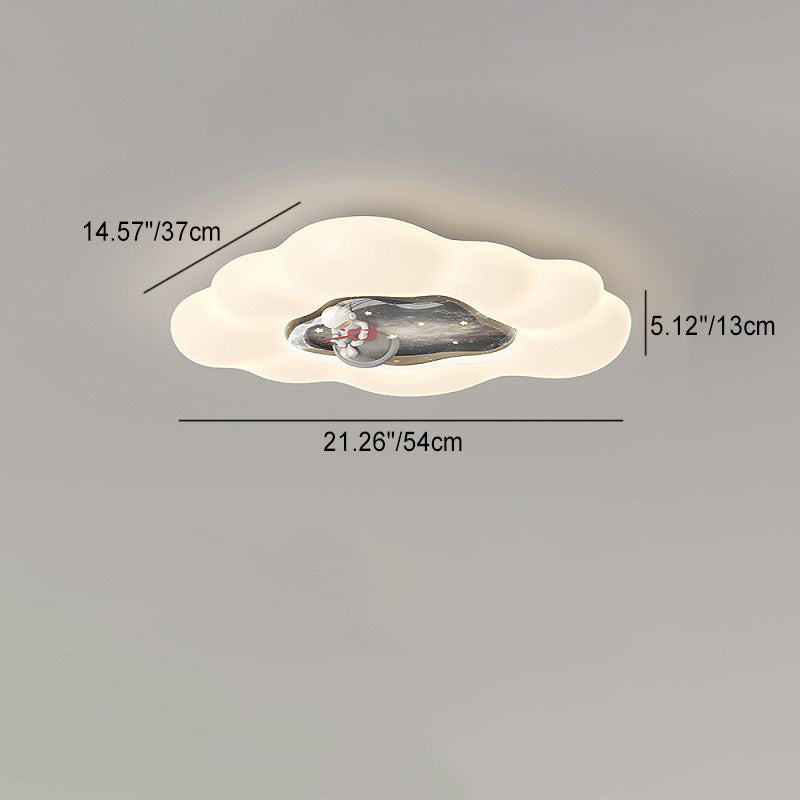 Contemporary Creative Pentagonal Iron Plastic LED Flush Mount Ceiling Light For Bedroom