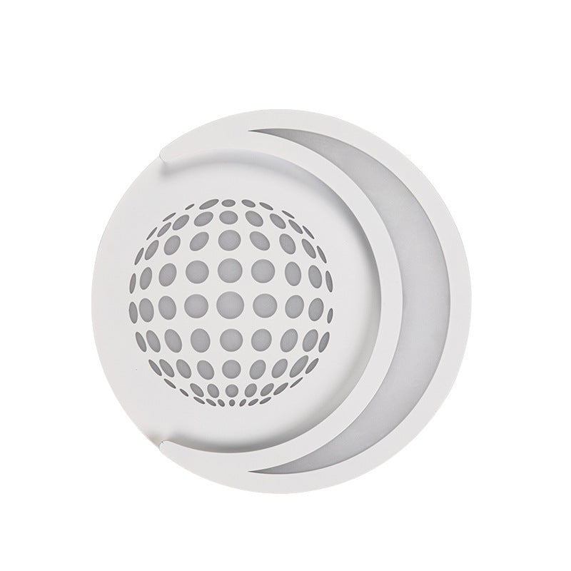 Modern Minimalist Planet Round Iron Aluminum Acrylic LED Wall Sconce Lamp For Hallway