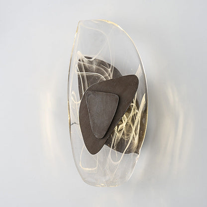 Contemporary Creative Oval Iron Crystal LED Wall Sconce Lamp For Bedroom