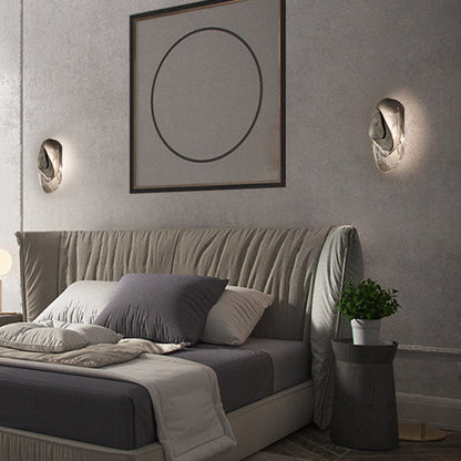 Contemporary Creative Oval Iron Crystal LED Wall Sconce Lamp For Bedroom