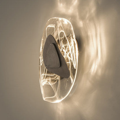 Contemporary Creative Oval Iron Crystal LED Wall Sconce Lamp For Bedroom