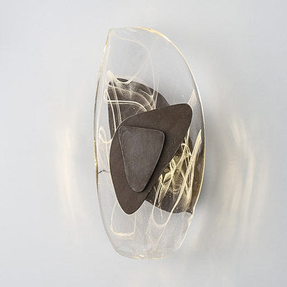 Contemporary Creative Oval Iron Crystal LED Wall Sconce Lamp For Bedroom