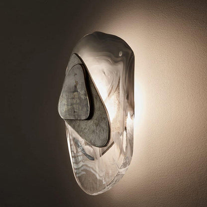 Contemporary Creative Oval Iron Crystal LED Wall Sconce Lamp For Bedroom