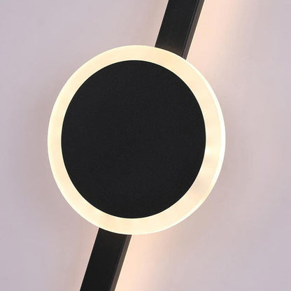 مصباح حائط LED من الأكريليك والألومنيوم طويل الشريط بتصميم عصري بسيط لغرفة النوم 