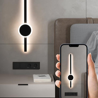 مصباح حائط LED من الأكريليك والألومنيوم طويل الشريط بتصميم عصري بسيط لغرفة النوم 