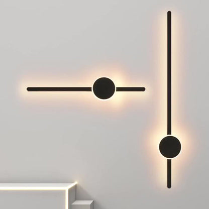 مصباح حائط LED من الأكريليك والألومنيوم طويل الشريط بتصميم عصري بسيط لغرفة النوم 