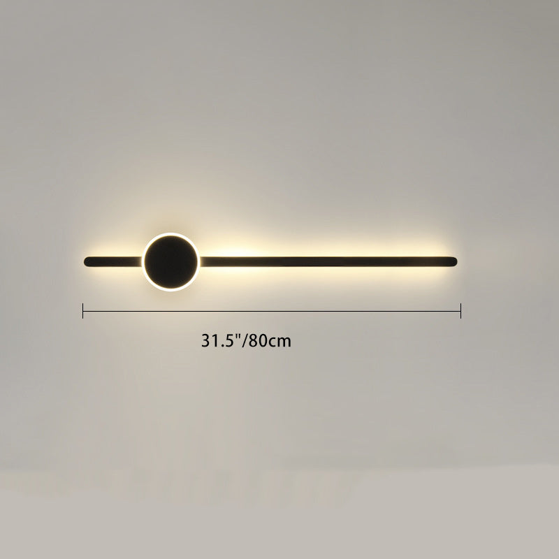 مصباح حائط LED من الأكريليك والألومنيوم طويل الشريط بتصميم عصري بسيط لغرفة النوم 