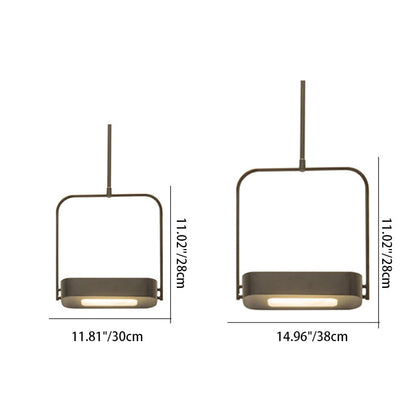 مصباح LED مستطيل الشكل معدني زجاجي بتصميم عصري بسيط لغرفة النوم 