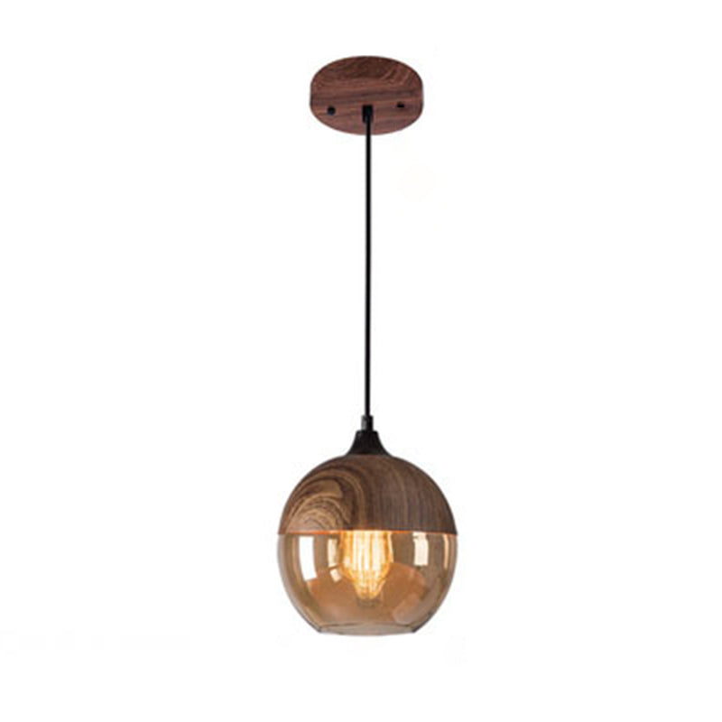 Modern Minimalist Lantern Cylinder Iron Glass 1-Light Pendant Light For Living Room
