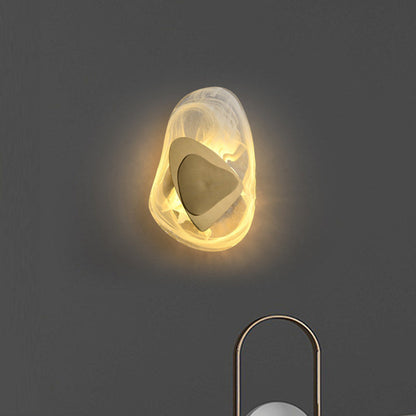 Contemporary Creative Oval Stainless Steel Glass LED Wall Sconce Lamp For Living Room