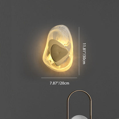 Contemporary Creative Oval Stainless Steel Glass LED Wall Sconce Lamp For Living Room
