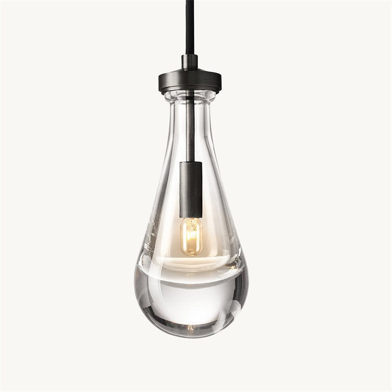 Modern Minimalist Water Drop Iron Crystal Glass 1-Light Wall Sconce Lamp For Bedroom