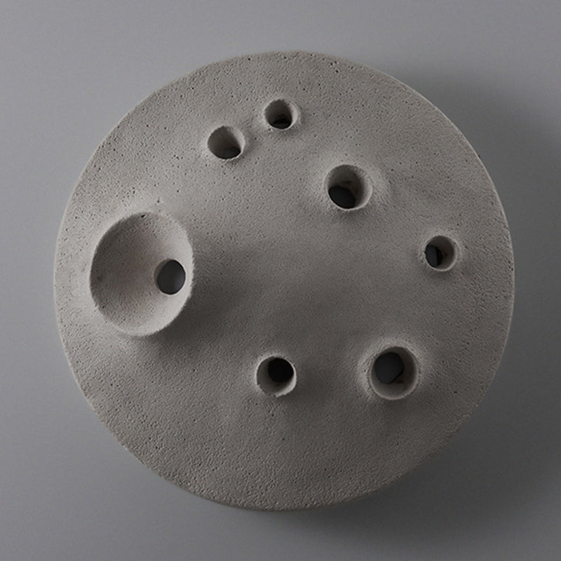 Contemporary Creative Moon Round Concrete LED Wall Sconce Lamp For Outdoor Patio