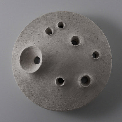 Contemporary Creative Moon Round Concrete LED Wall Sconce Lamp For Outdoor Patio