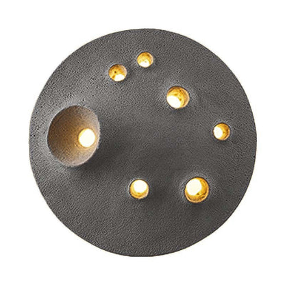 Contemporary Creative Moon Round Concrete LED Wall Sconce Lamp For Outdoor Patio