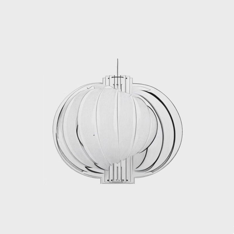 Traditional Vintage Sphere Solid Wood Metal 1-Light Pendant Light For Living Room