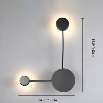 Modern Minimalist North Star Round Iron Acrylic LED Wall Sconce Lamp For Bedroom