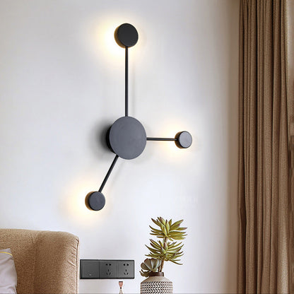 Modern Minimalist North Star Round Iron Acrylic LED Wall Sconce Lamp For Bedroom