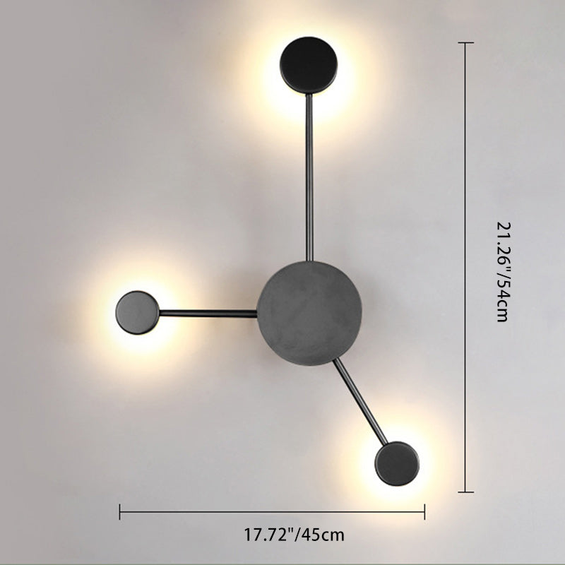 Modern Minimalist North Star Round Iron Acrylic LED Wall Sconce Lamp For Bedroom