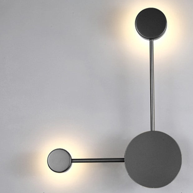 Modern Minimalist North Star Round Iron Acrylic LED Wall Sconce Lamp For Bedroom