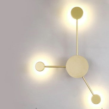 Modern Minimalist North Star Round Iron Acrylic LED Wall Sconce Lamp For Bedroom