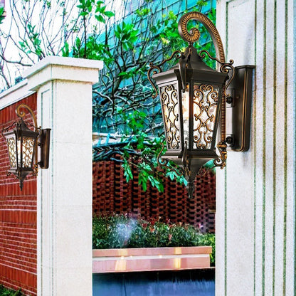 Contemporary Scandinavian Rectangular Aluminum Glass 1-Light Wall Sconce Lamp For Outdoor Patio