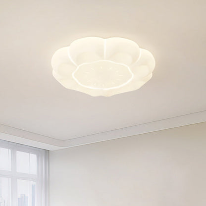 Modern Simplicity Petal Round Iron Acrylic Plastic LED Flush Mount Ceiling Light For Bedroom